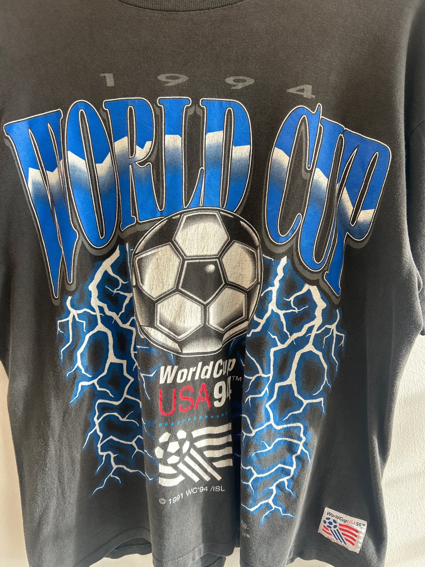 (L) Vintage World Cup 1994 Lightning Tee *RARE*