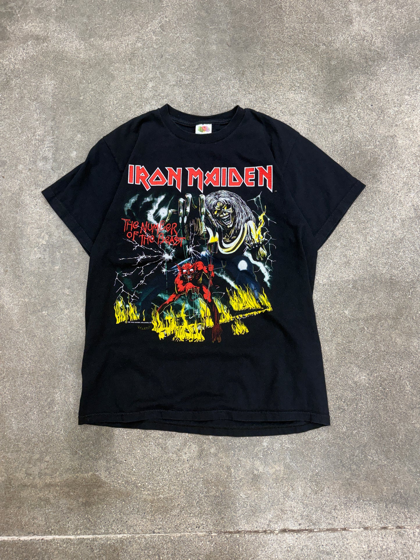 (S/M) Vintage Iron Maiden The Number of the Beast Album Tee Shirt