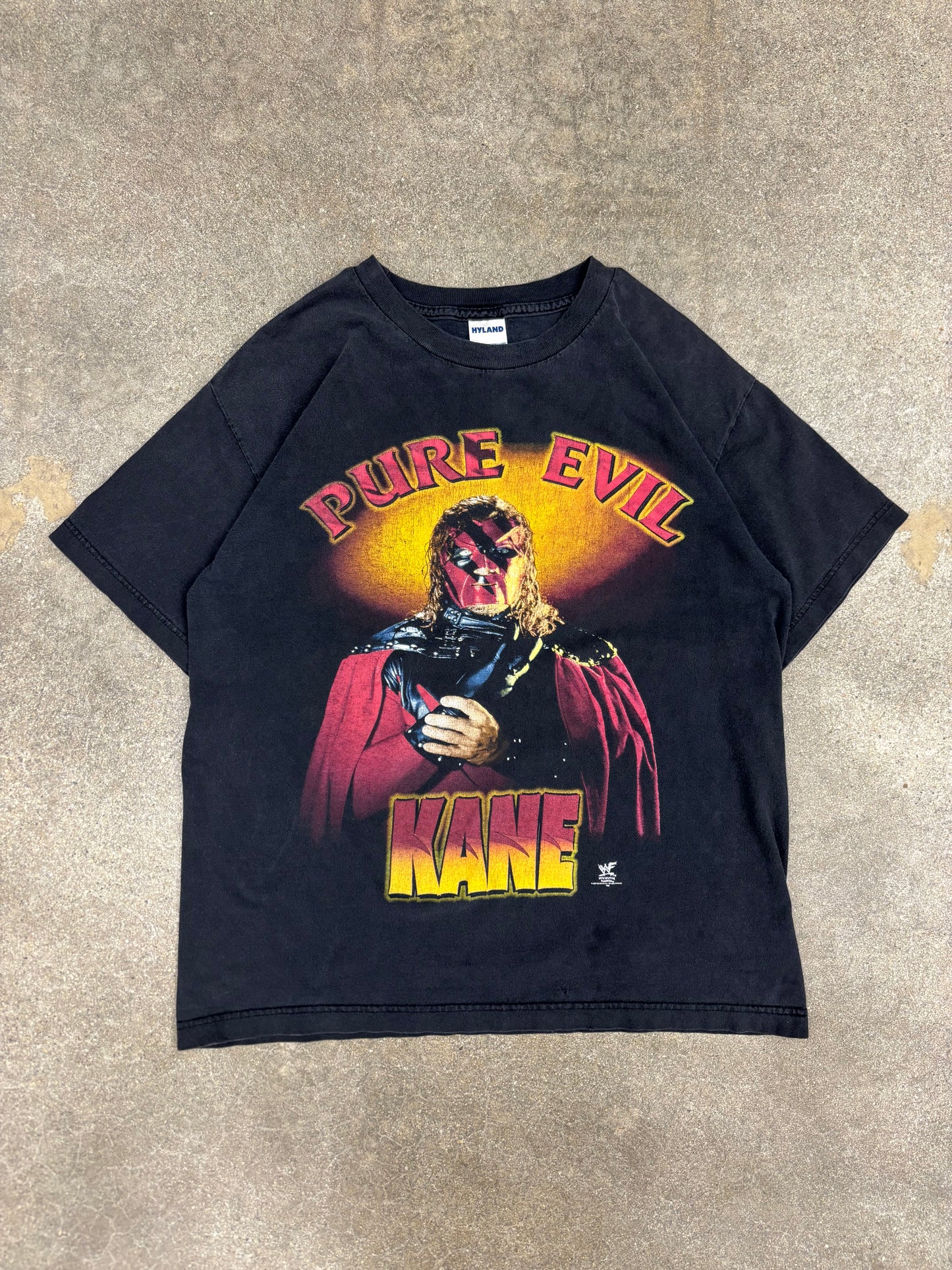 (L) Vintage 1998 WWF Kane “Pure Evil” Faded Black T-Shirt