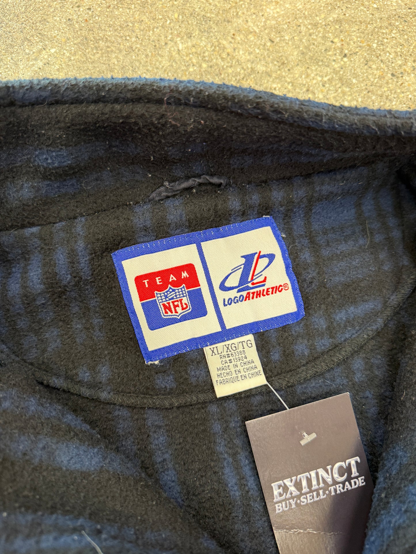 (XL) Vintage Logo Athletic Chicago Bears Quarter Zip Fleece