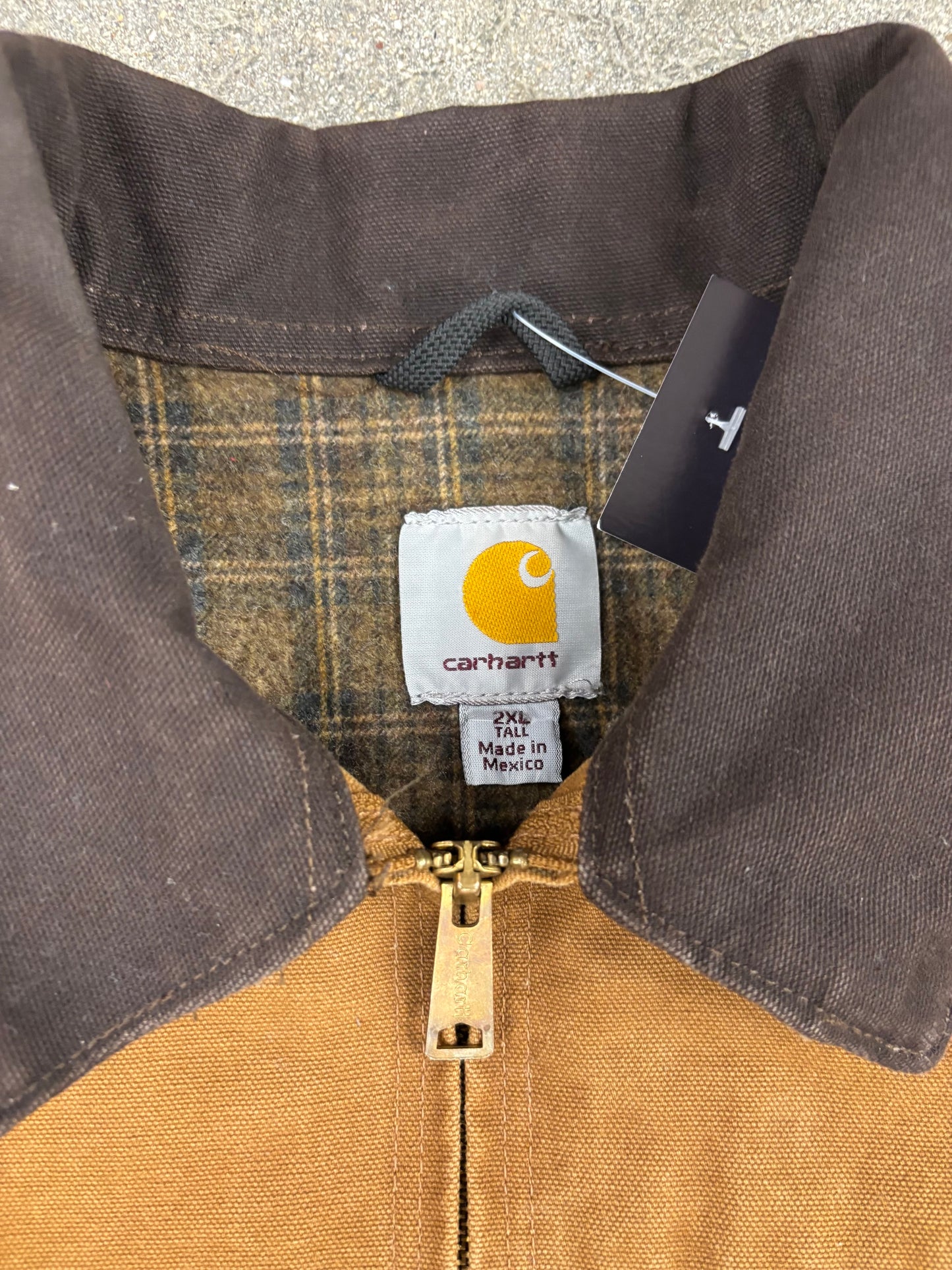 (XXL) Vintage 00s Iowa State Tan Carhartt Detroit Jacket Blanket Lined