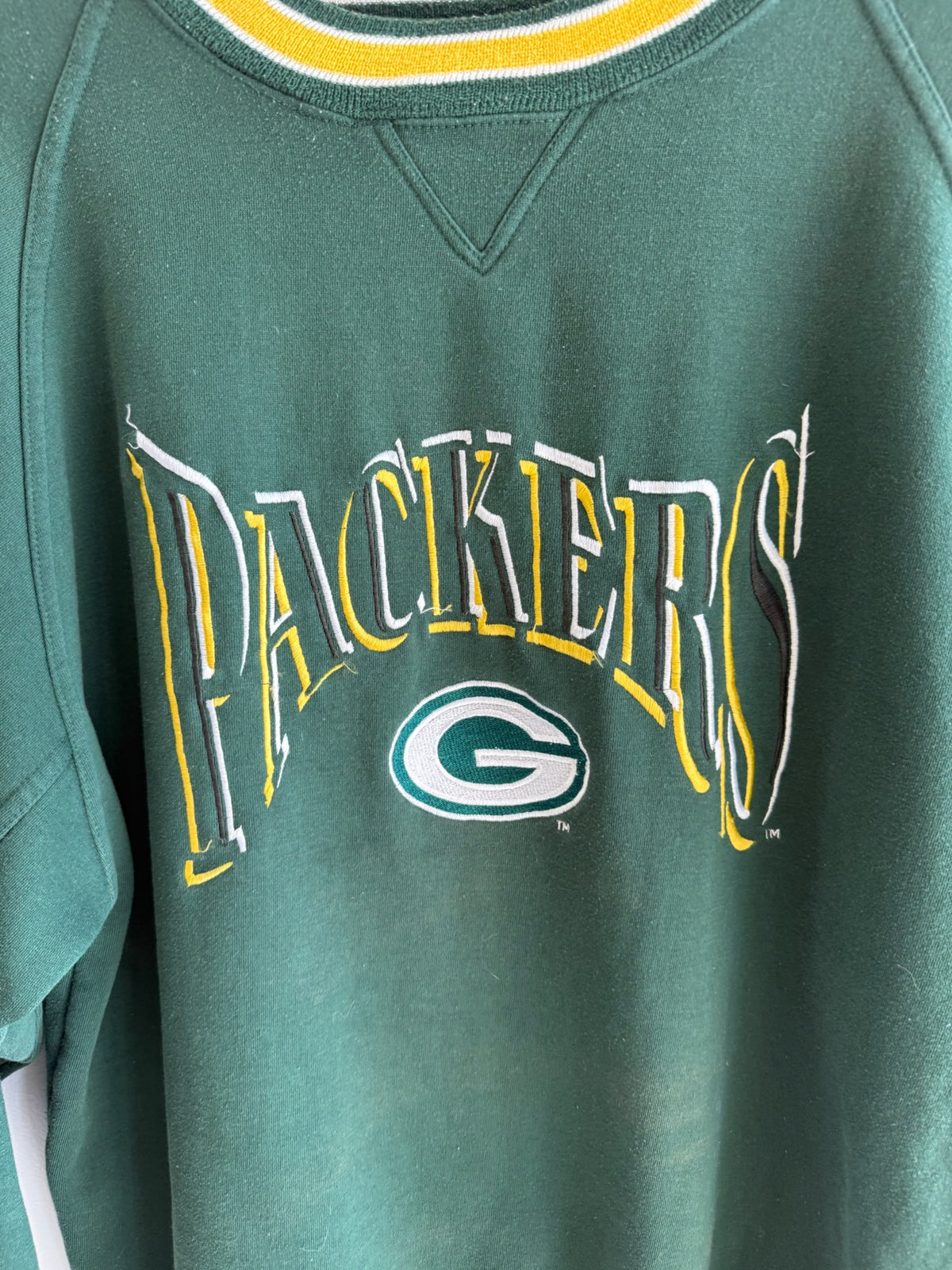 (M) Vintage Green Bay Packers Logo7 Spellout Crewneck