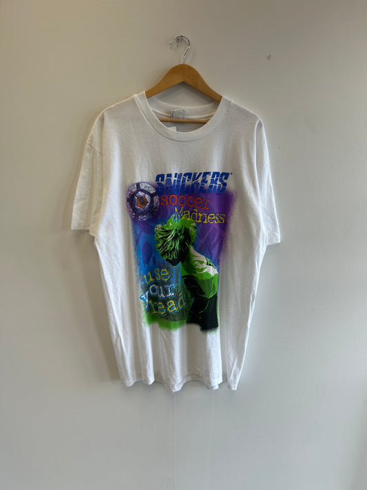 (XL) Vintage Soccer Madness Snickers promo Tee