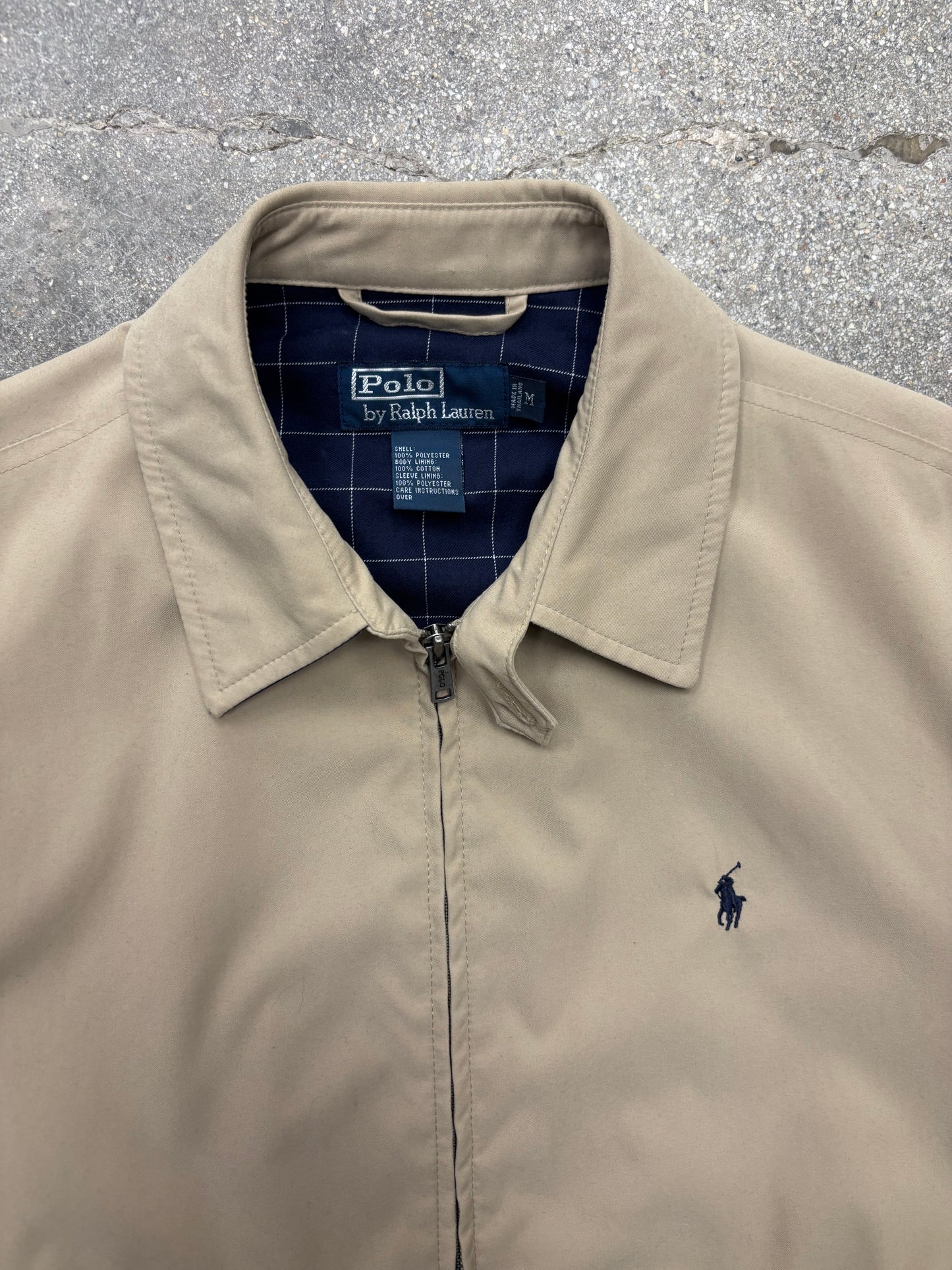 (L) Tan Polo Ralph Lauren Harrington Jacket