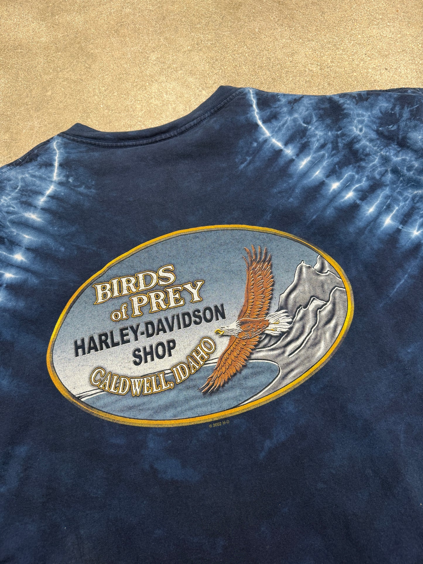 (XXL) Vintage 2002 Harley Davidson Tiedye Long Sleeve Tee Shirt