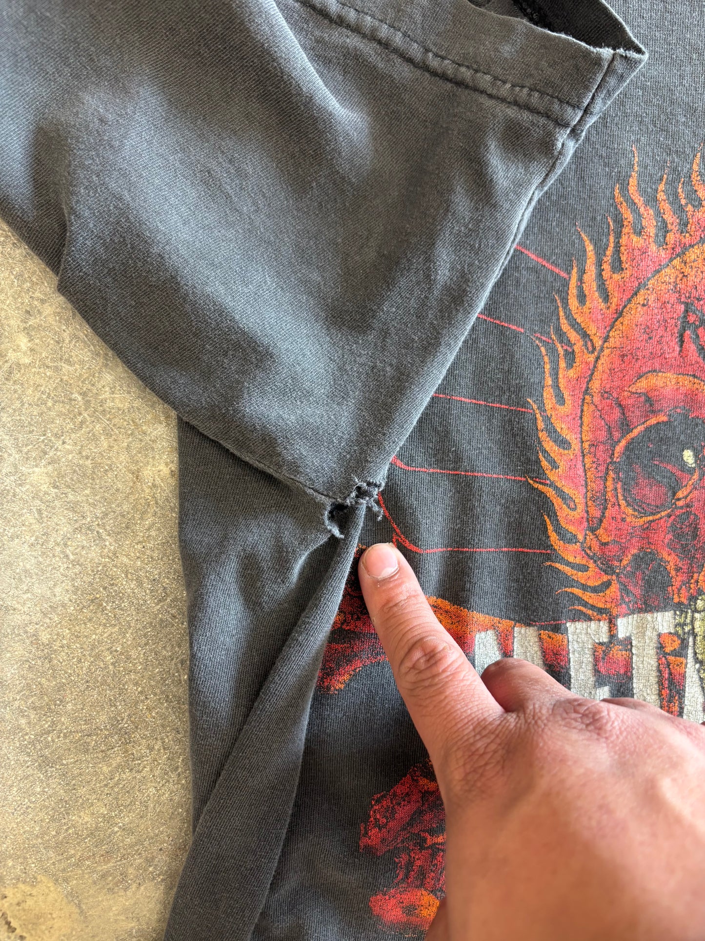 (XL) Vintage 90s Metallica Pushead Black Faded T-Shirt