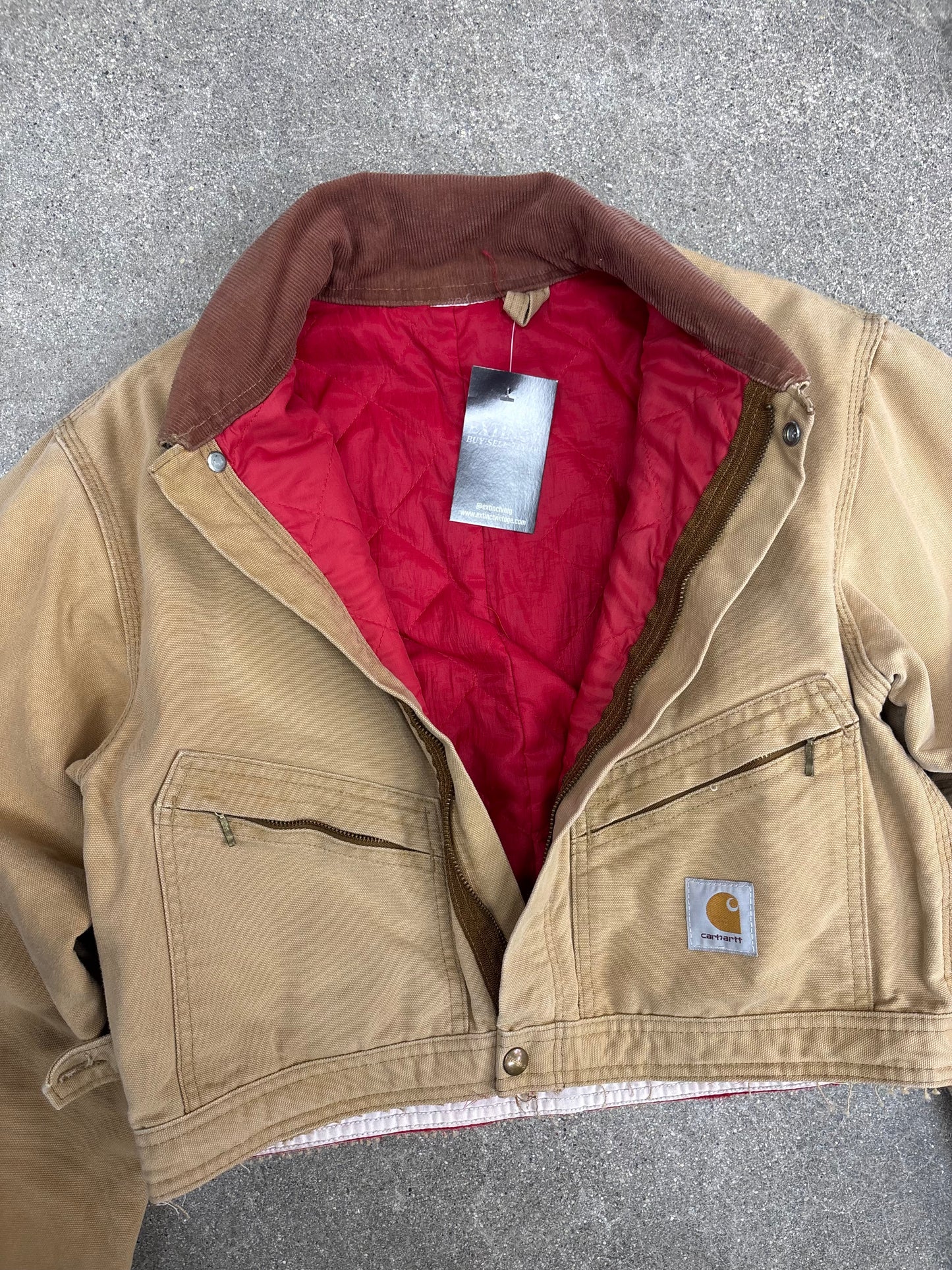 (S) Vintage 90s Tan Carhartt Cropped Jacket