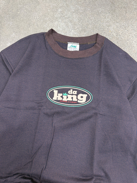 (L) Vintage Jesus “Da King” Ringer Tee Shirt BNWT
