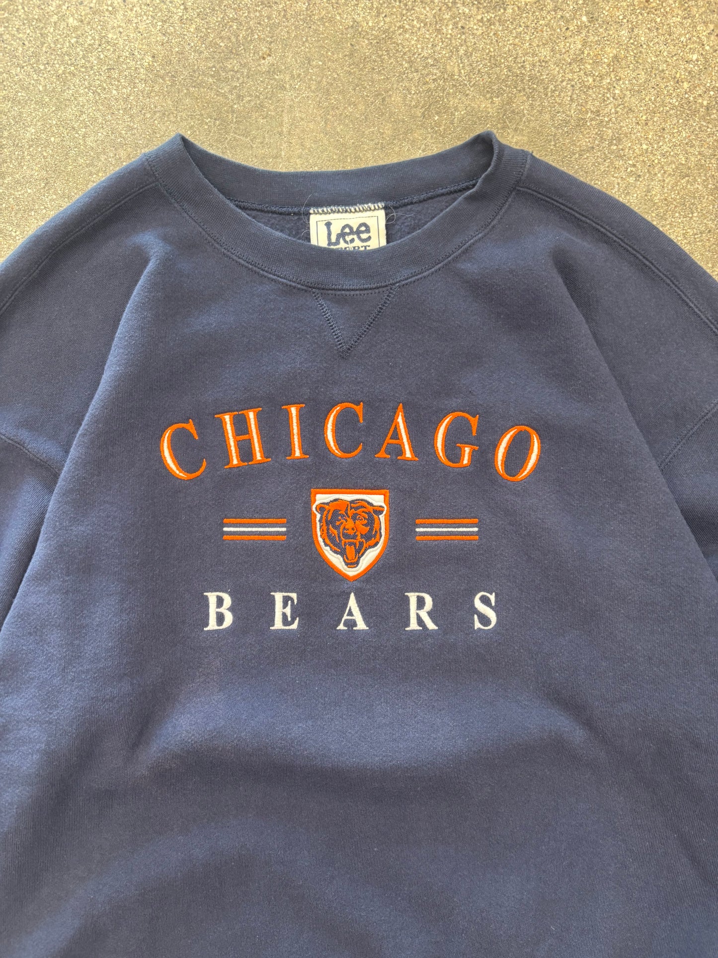 (XXL) Vintage 90s Lee Chicago Bears Navy Crewneck