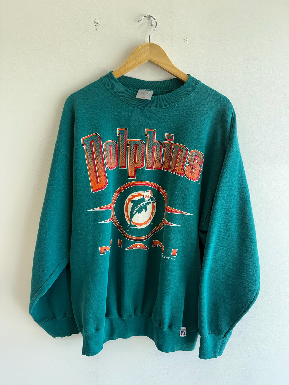 (XL) Vintage Miami Dolphins Logo 7 Crewneck