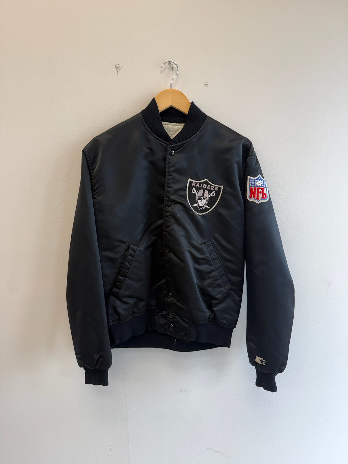 (M) Vintage Raiders Satin Starter Jacket