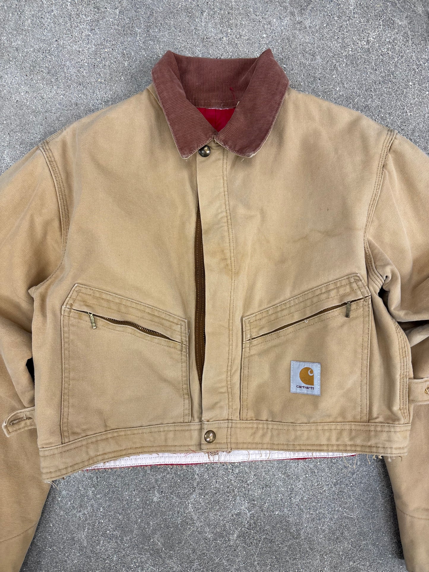 (S) Vintage 90s Tan Carhartt Cropped Jacket