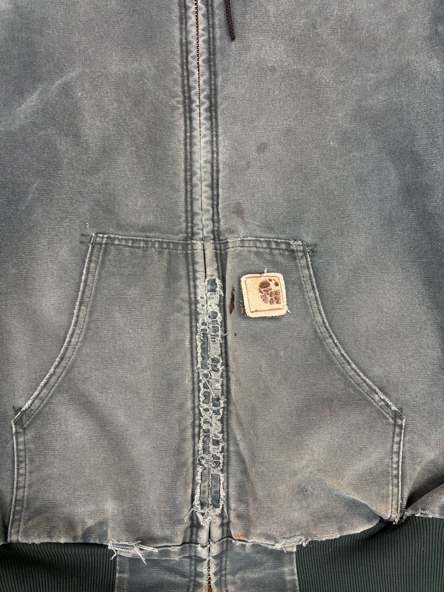 (XL) Vintage 1999 Teal Carhartt Hooded Jacket Quilt Lined