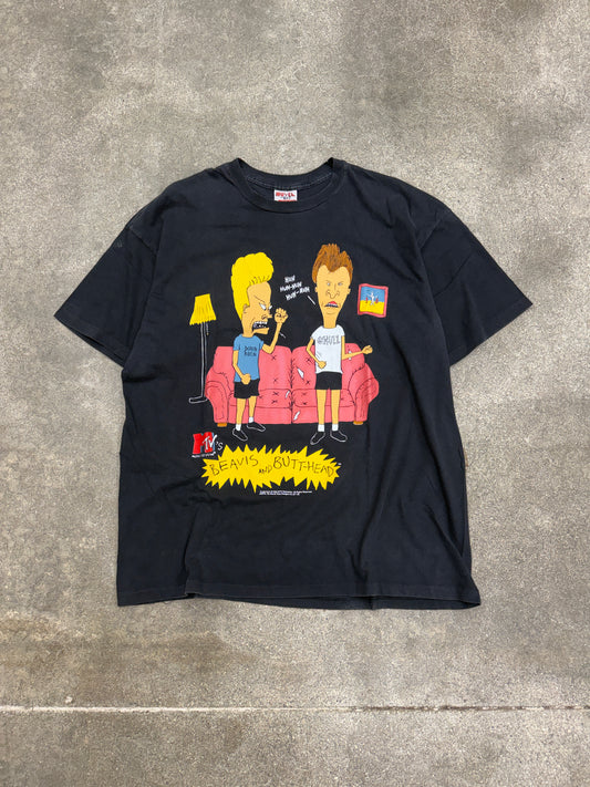 (L/XL) Vintage Beavis and Butt-Head MTV Rock Tee Shirt