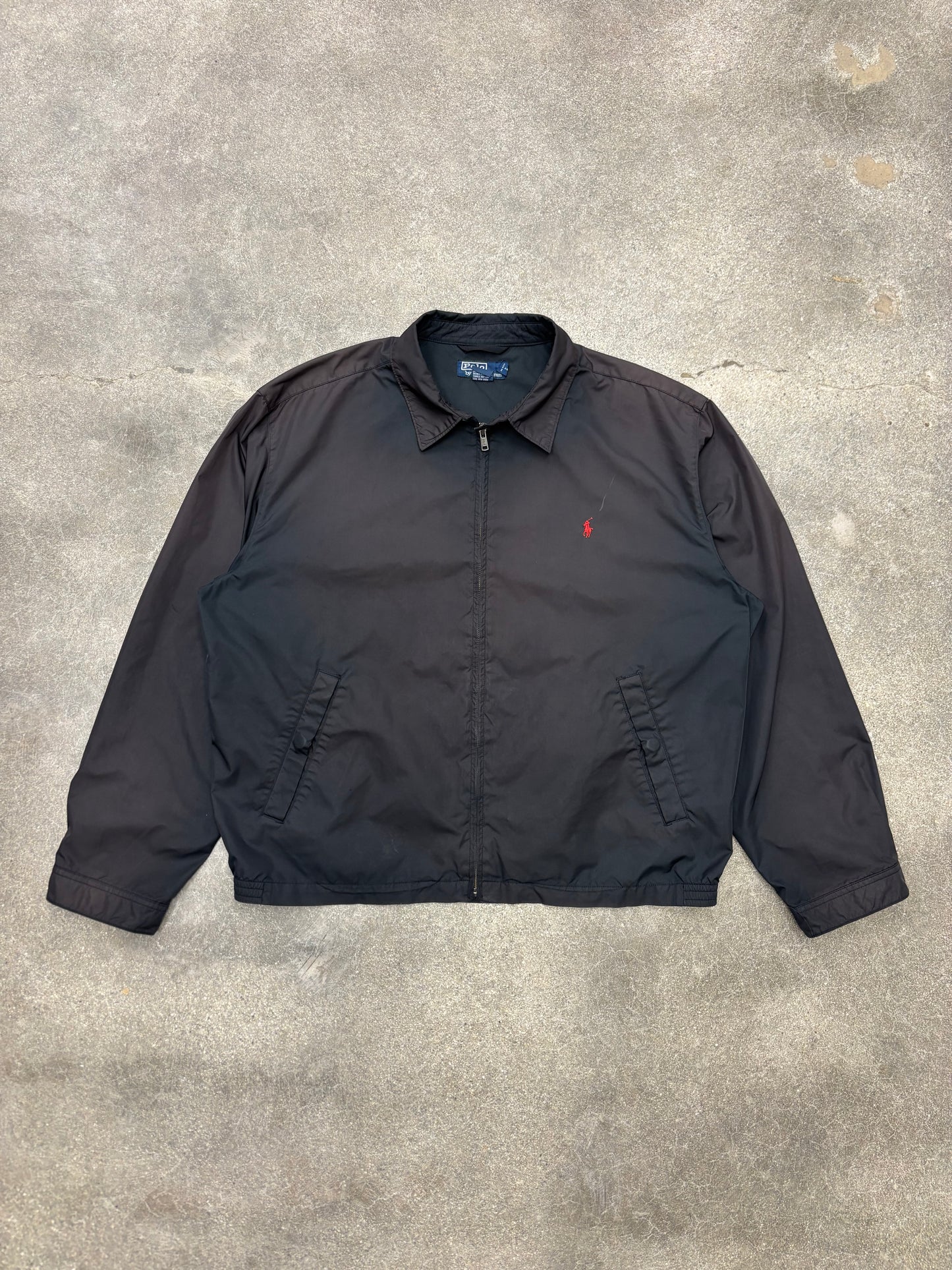 (XL) Black Faded Polo Ralph Lauren Harrington Jacket
