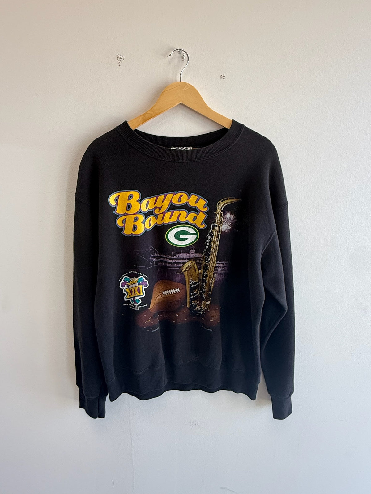(M) Vintage Green Bay Packers “Bayou Bound” Crewneck
