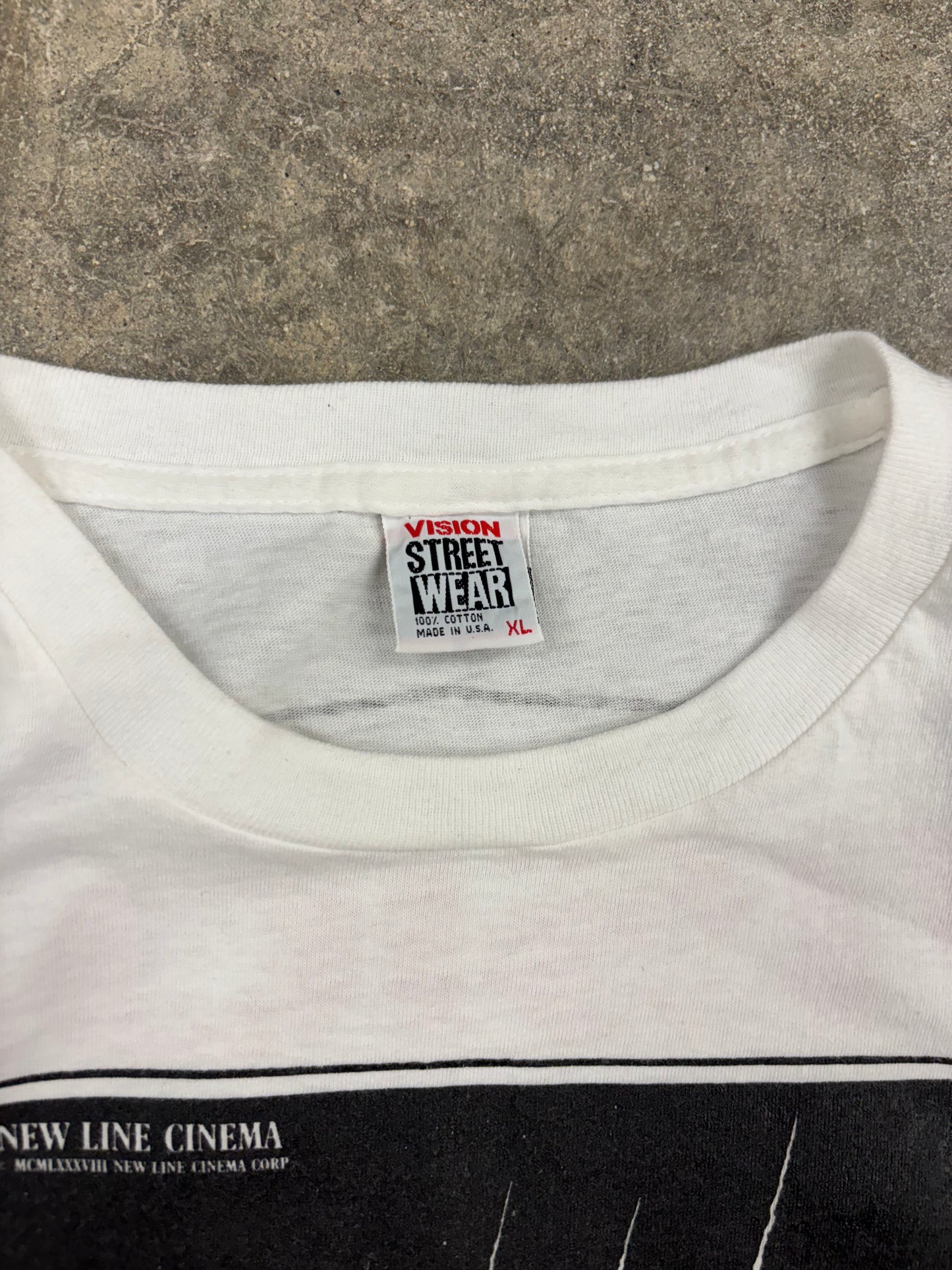(XL) Vintage 1987 Vision Streetwear x A Nightmare on Elm Street 4 Collab Movie Promo Tee Shirt