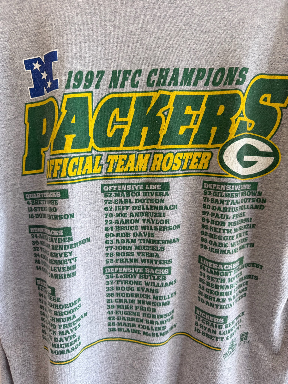 (L) 1997 NFC Champions Green Bay Packers Tee