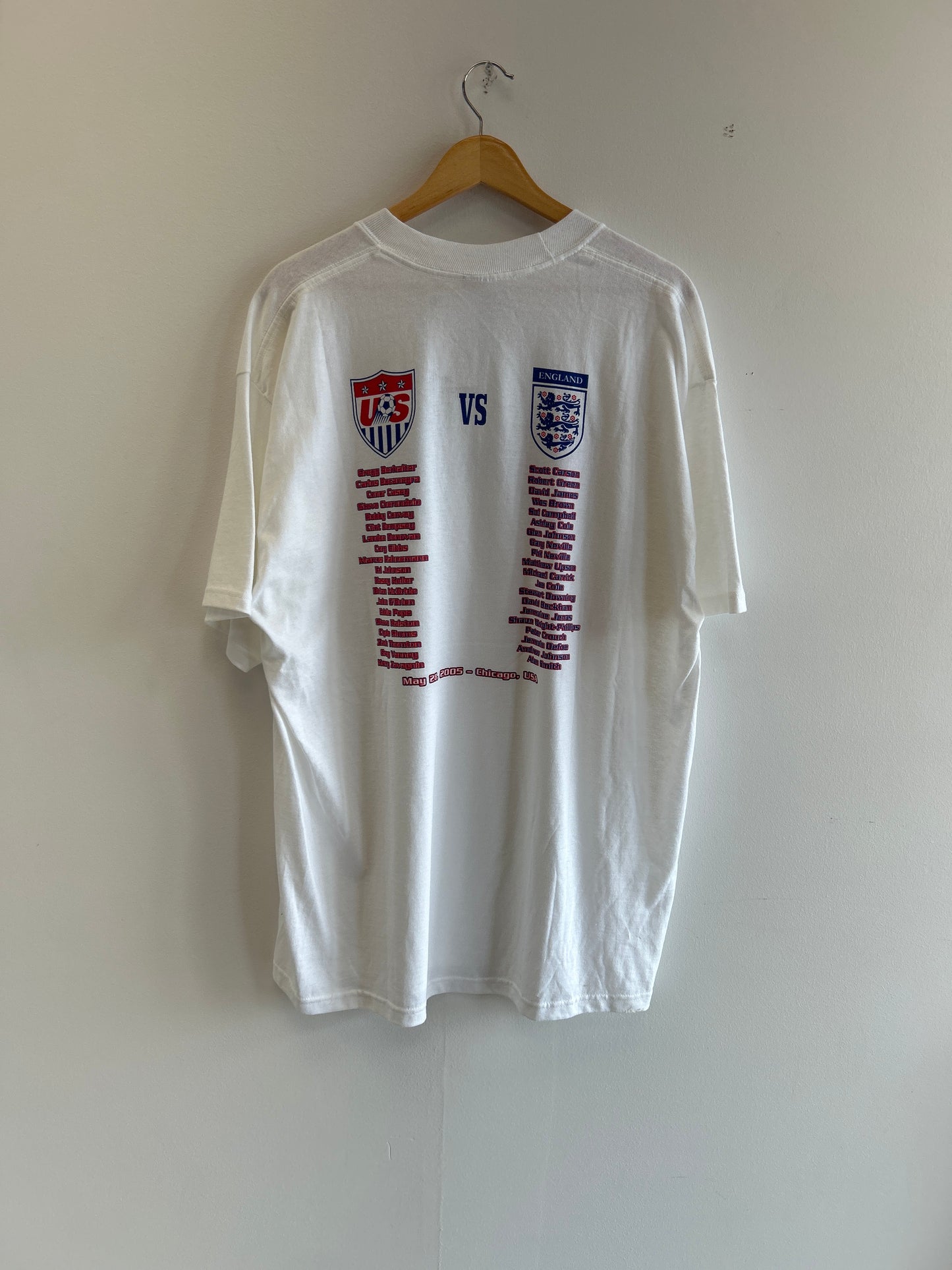 (XL) Vintage USA vs England Roster Tee