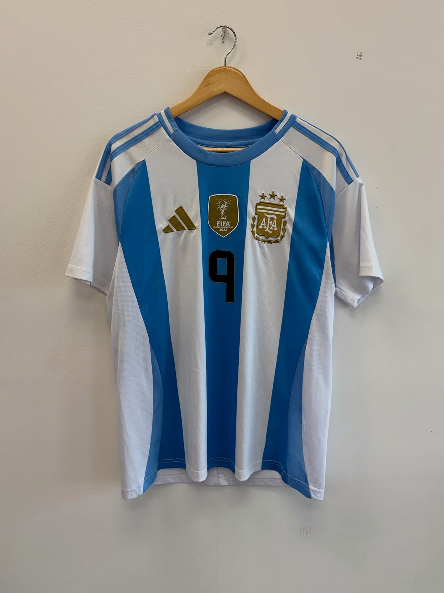 (S) 2022 Argentina Julian Alvarez Jersey - World Cup Champs