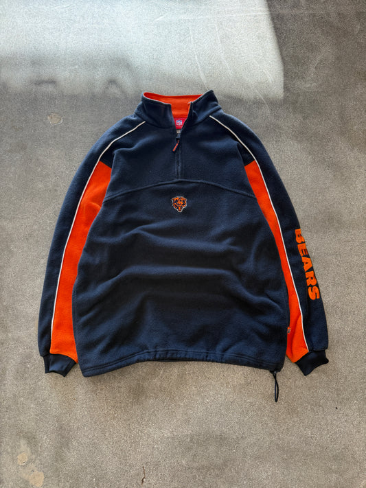 (L) Vintage Chicago Bears Quarter Zip Fleece