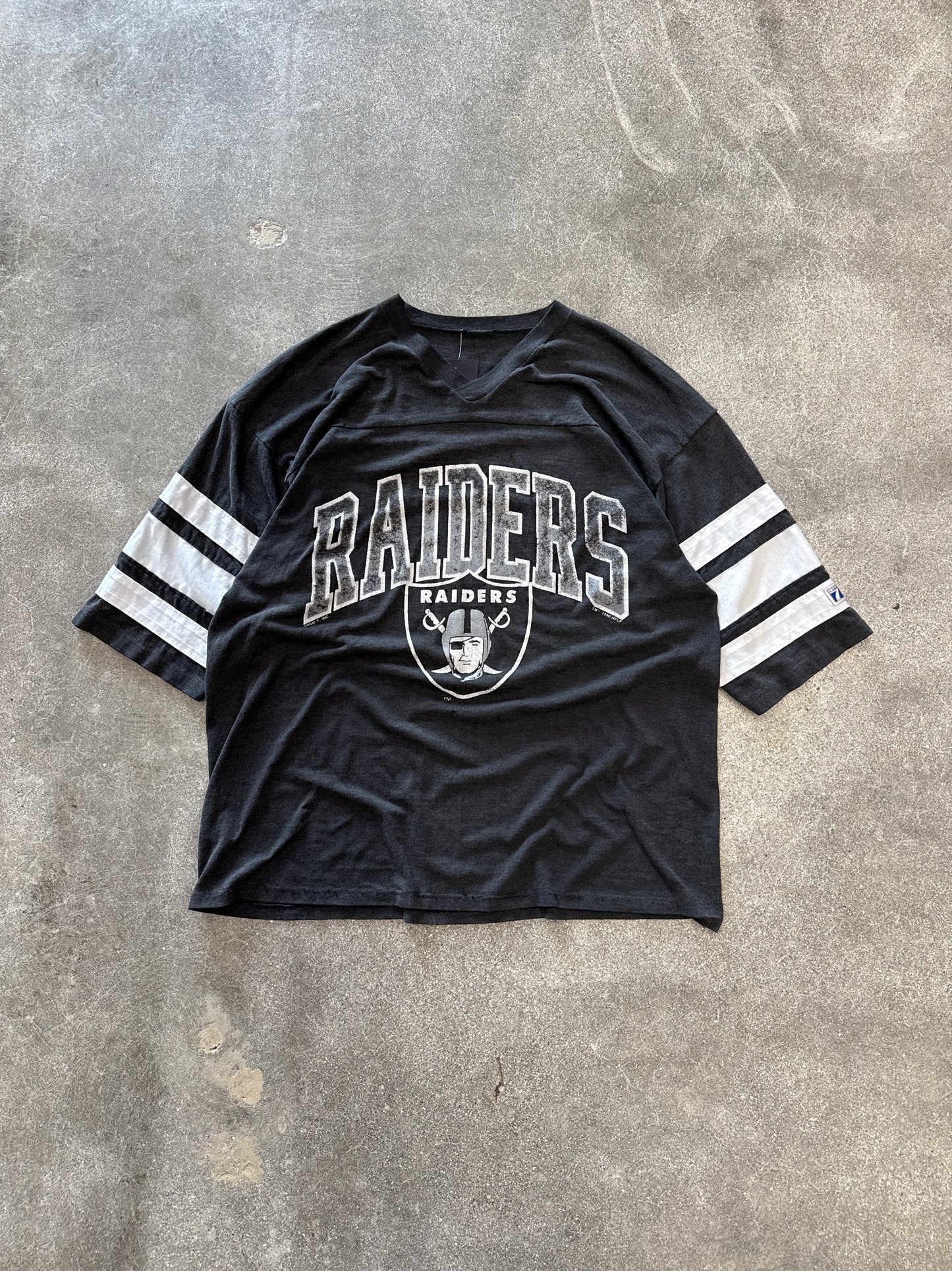 (L) Vintage Logo 7 Raiders Jersey Shirt