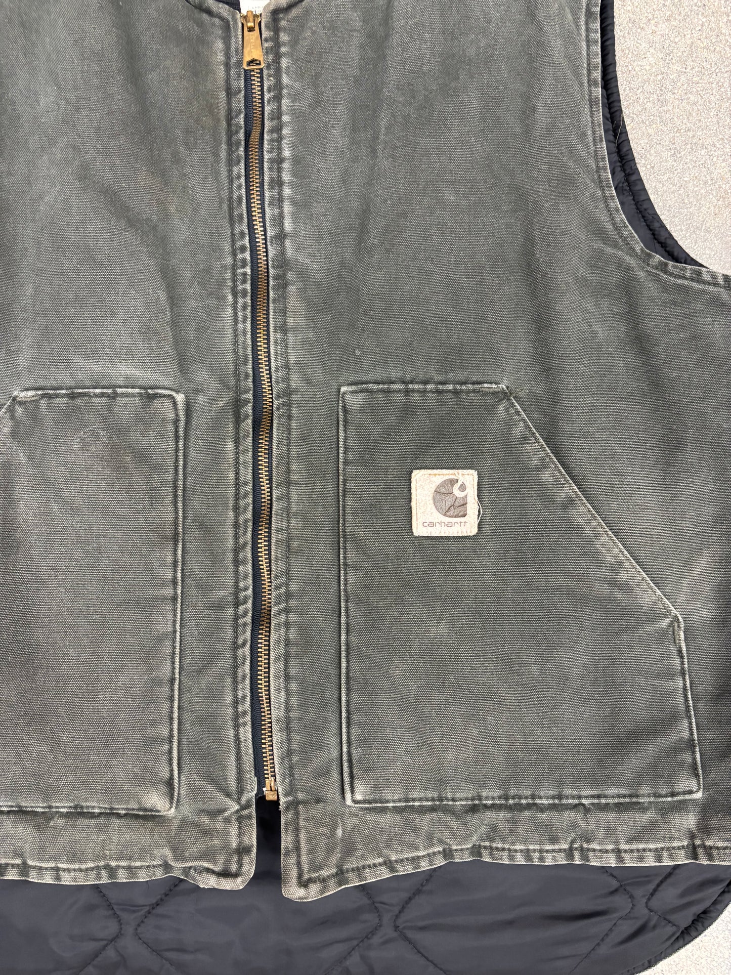 (L) Vintage 2000 Mossy Green Carhartt Vest
