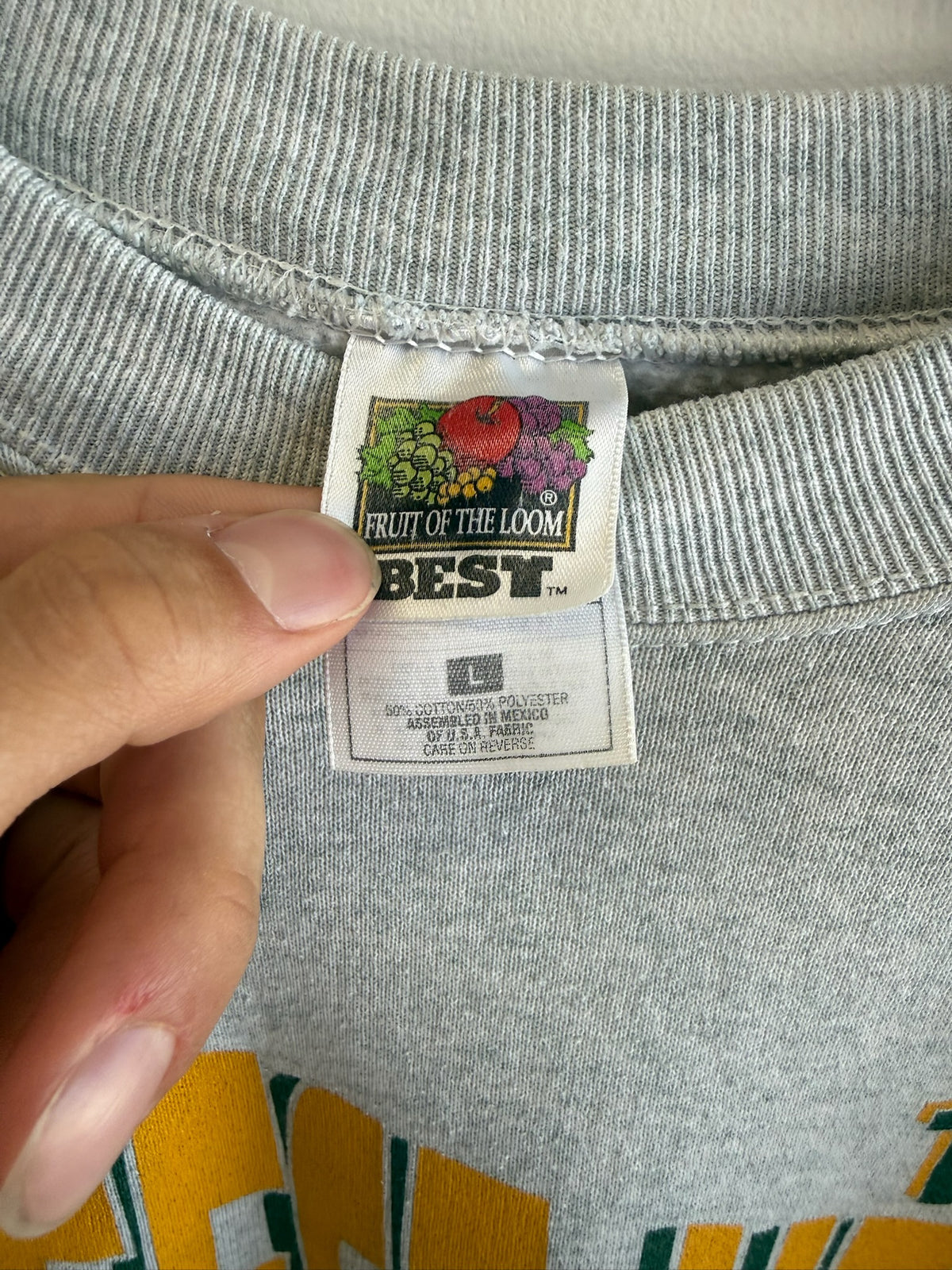(L) Vintage Packers “100% Cheese Head” Crewneck