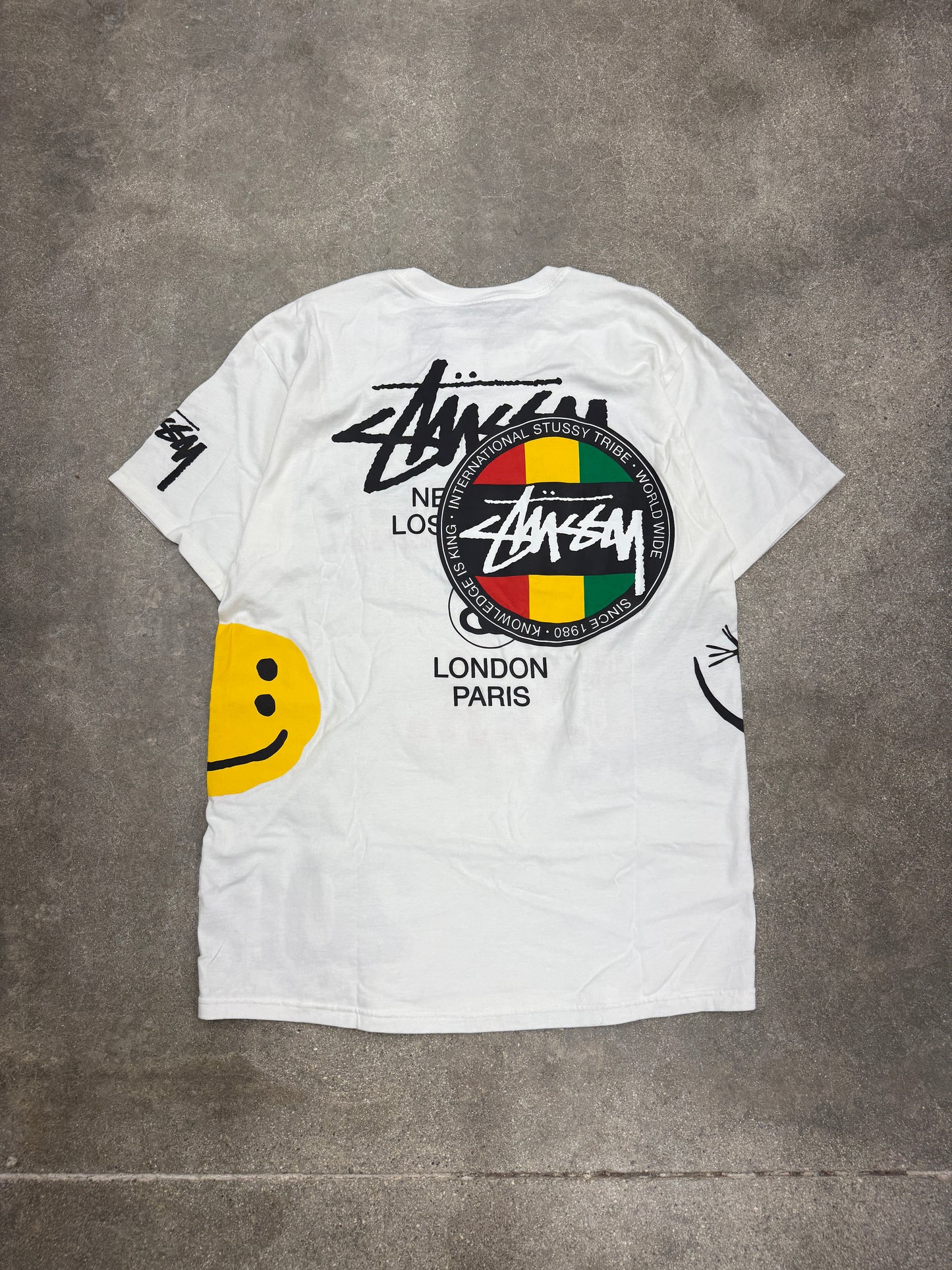(L/XL) Stussy x CPFM Wrap Around AOP Collab Tee Shirt BNWT