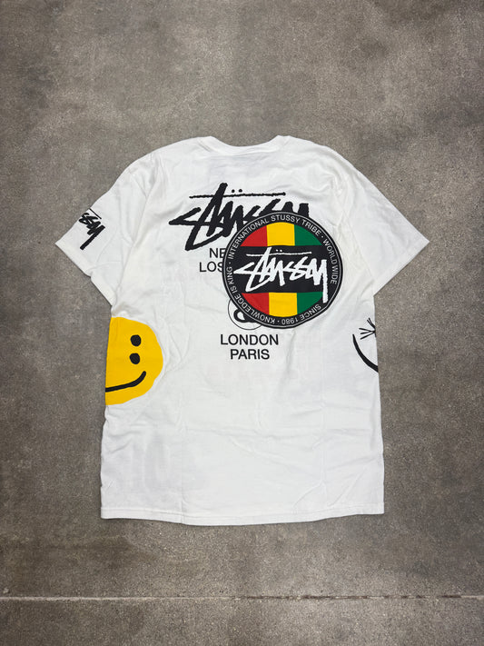 (L/XL) Stussy x CPFM Wrap Around AOP Collab Tee Shirt BNWT