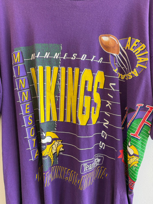 (XL) Vintage Minnesota Vikings Salem Wraparound Tee