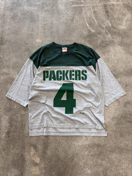 (XL) Vintage Nutmeg Brett Favre Packers Jersey Shirt