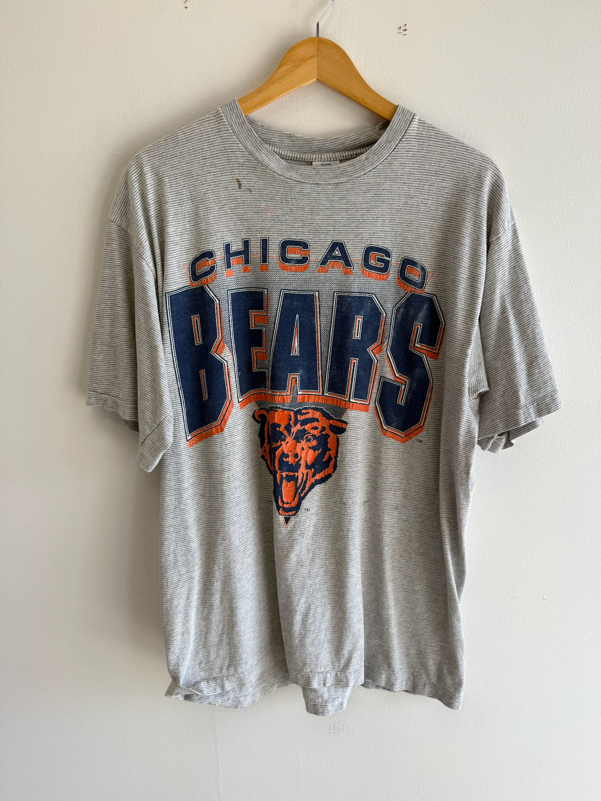 (L) Vintage Chicago Bears Stripe Tee