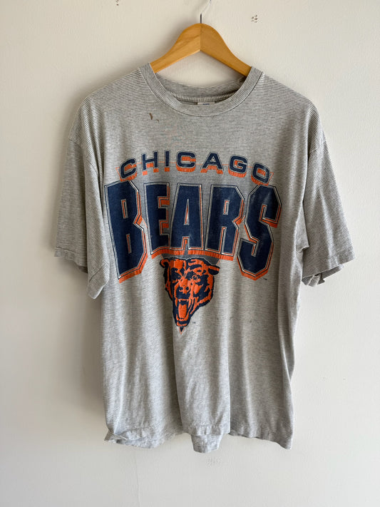 (L) Vintage Chicago Bears Stripe Tee