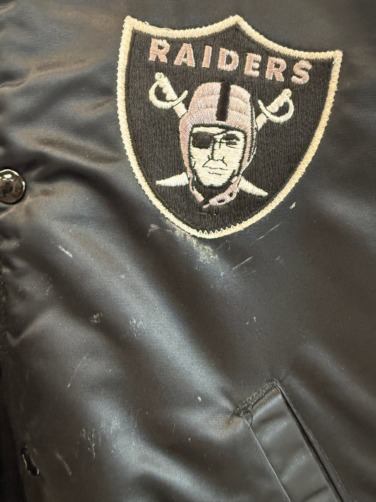 (M) Vintage Raiders Satin Starter Jacket