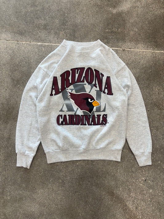 (L) Vintage 1994 Competitor Arizona Cardinals White Crewneck