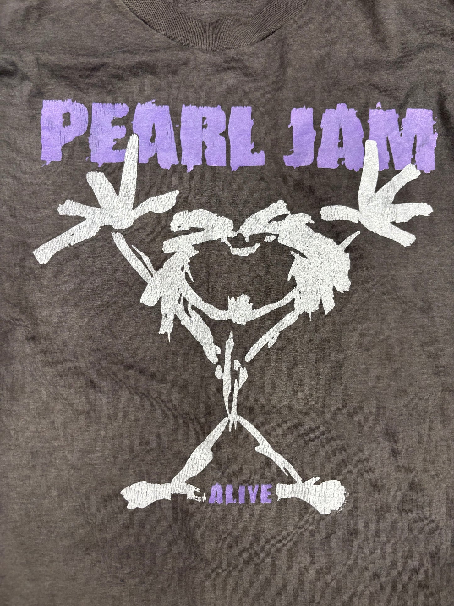(XL) Vintage 1992 Pearl Jam “Alive” Stickman Longsleeve Band Tee Shirt