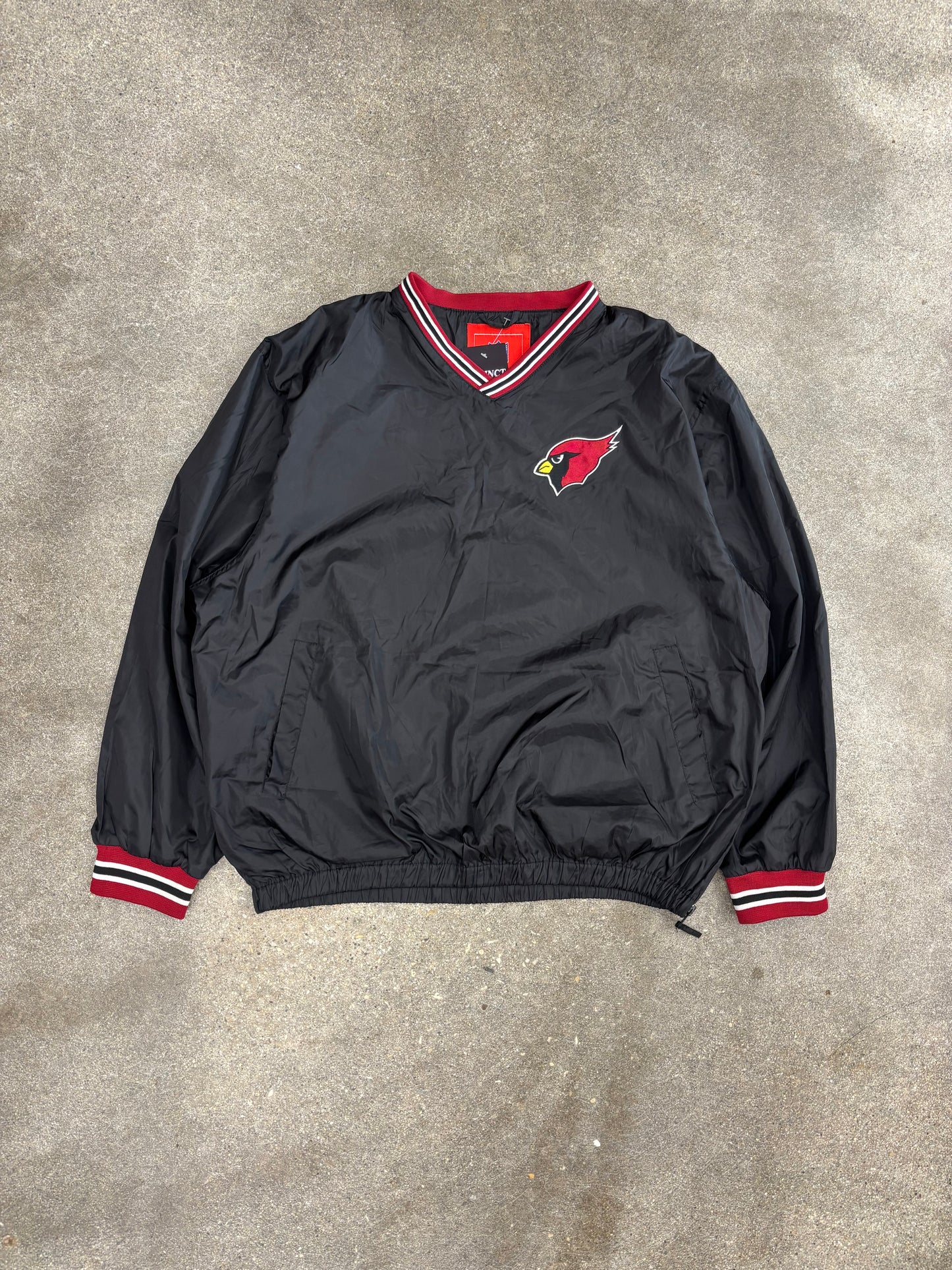 (L) Vintage 00s NFL Arizona Cardinals Black Pullover Lightweight Jacket