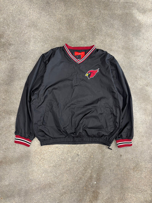(L) Vintage 00s NFL Arizona Cardinals Black Pullover Lightweight Jacket