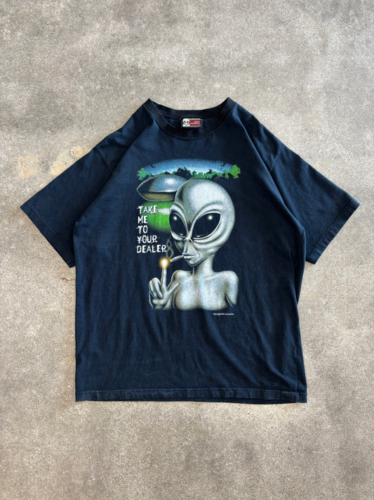 (XL) Vintage 1997 Alien Workshop “Take Me To Your Dealer” Weed Tee Shirt