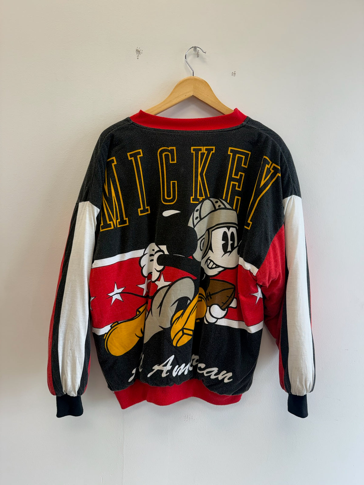(XL) Vintage Mickey Mouse All American Football Jacket
