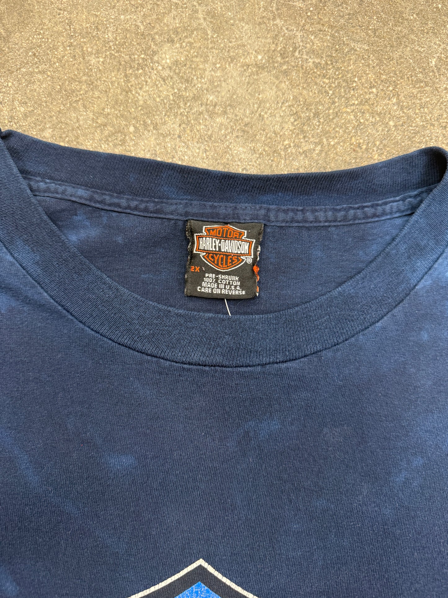 (XXL) Vintage 2002 Harley Davidson Tiedye Long Sleeve Tee Shirt