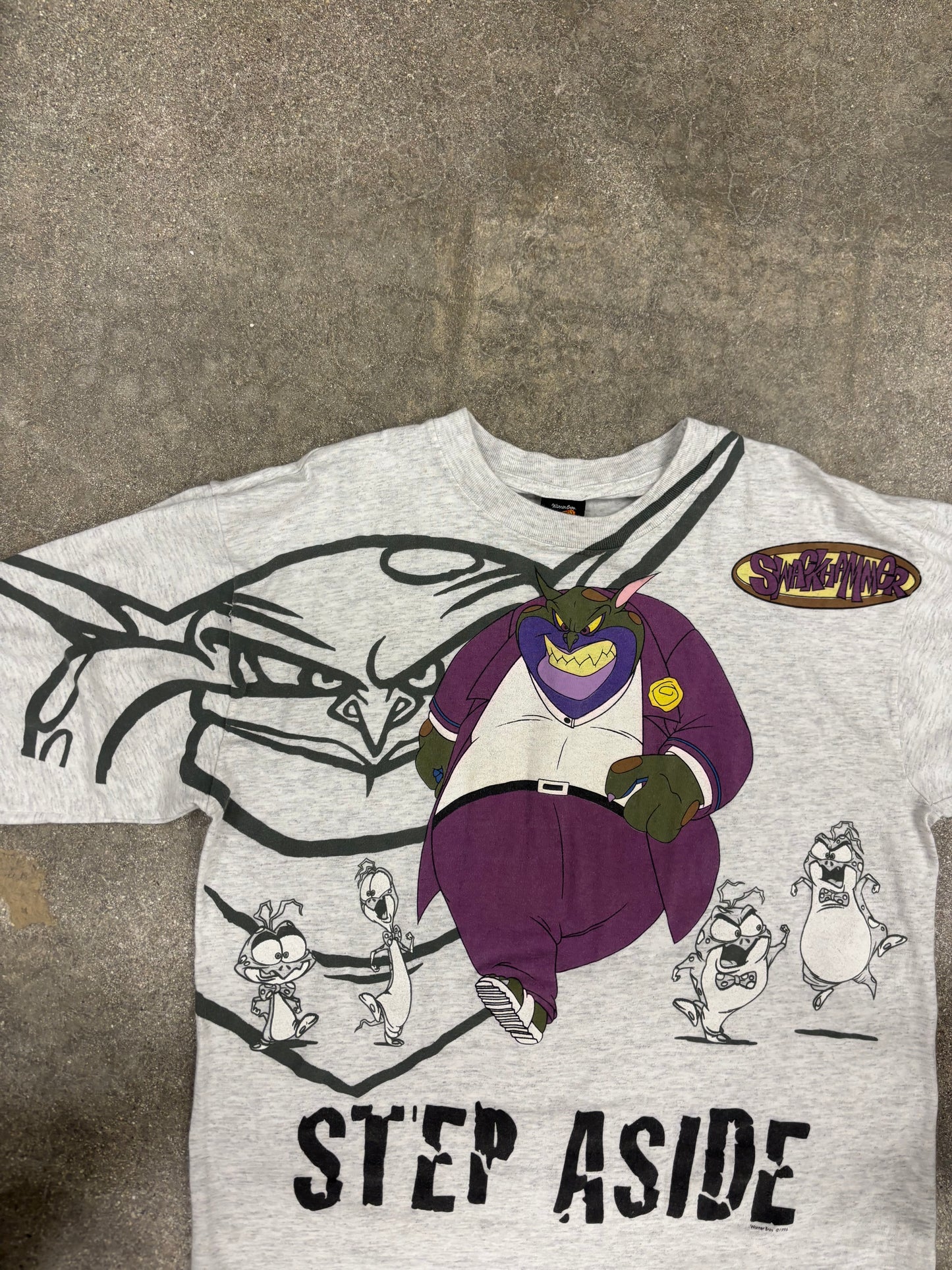 (XL) 1996 “Step Aside” Space Jam Monstars Nerdlucks AOP LS Tee