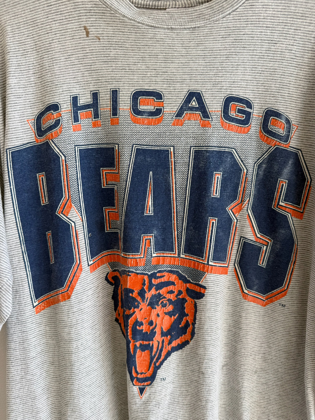 (L) Vintage Chicago Bears Stripe Tee
