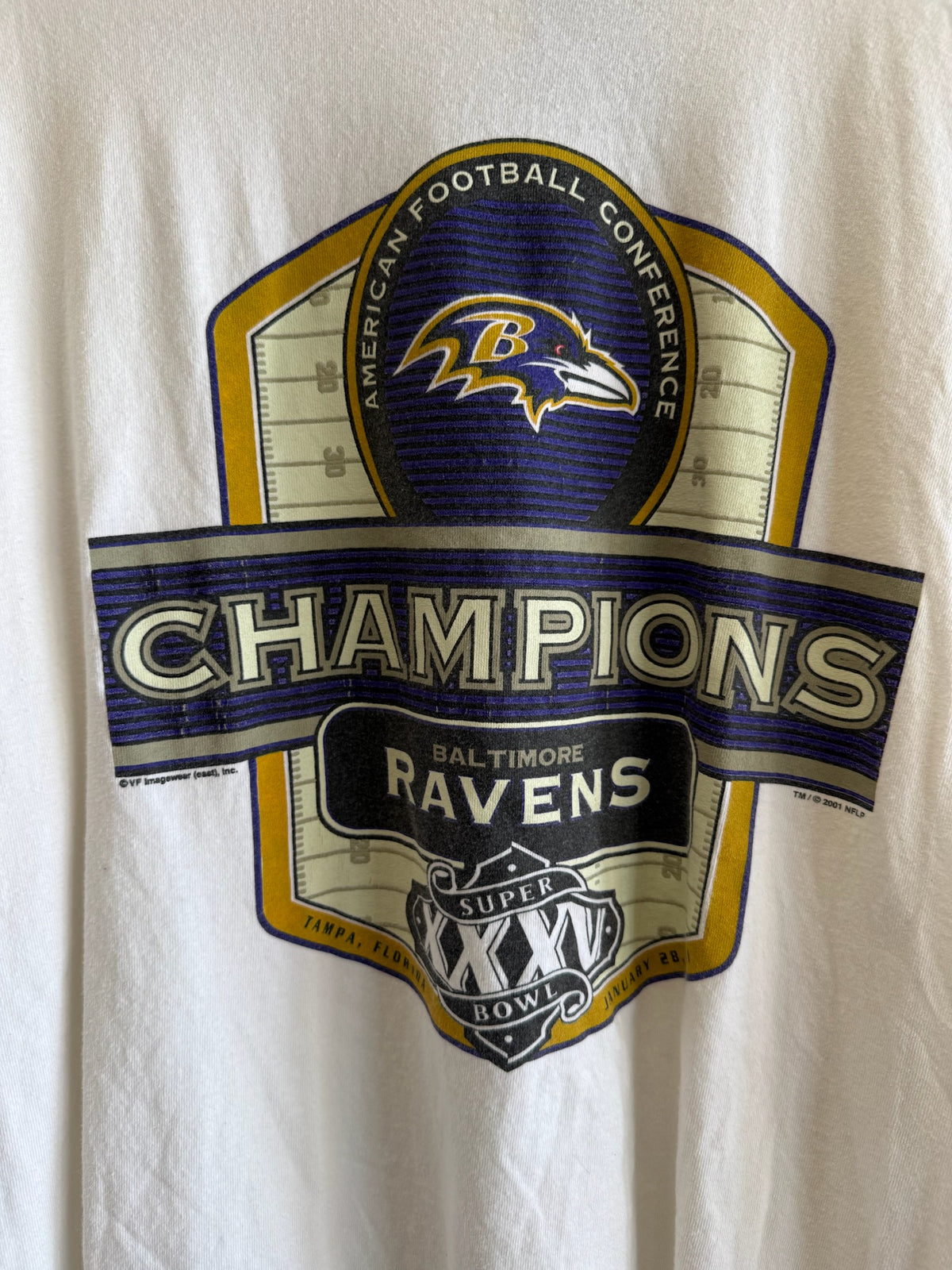 (XL) Vintage Baltimore Ravens Superbowl XXXV Champions longsleeve shirt