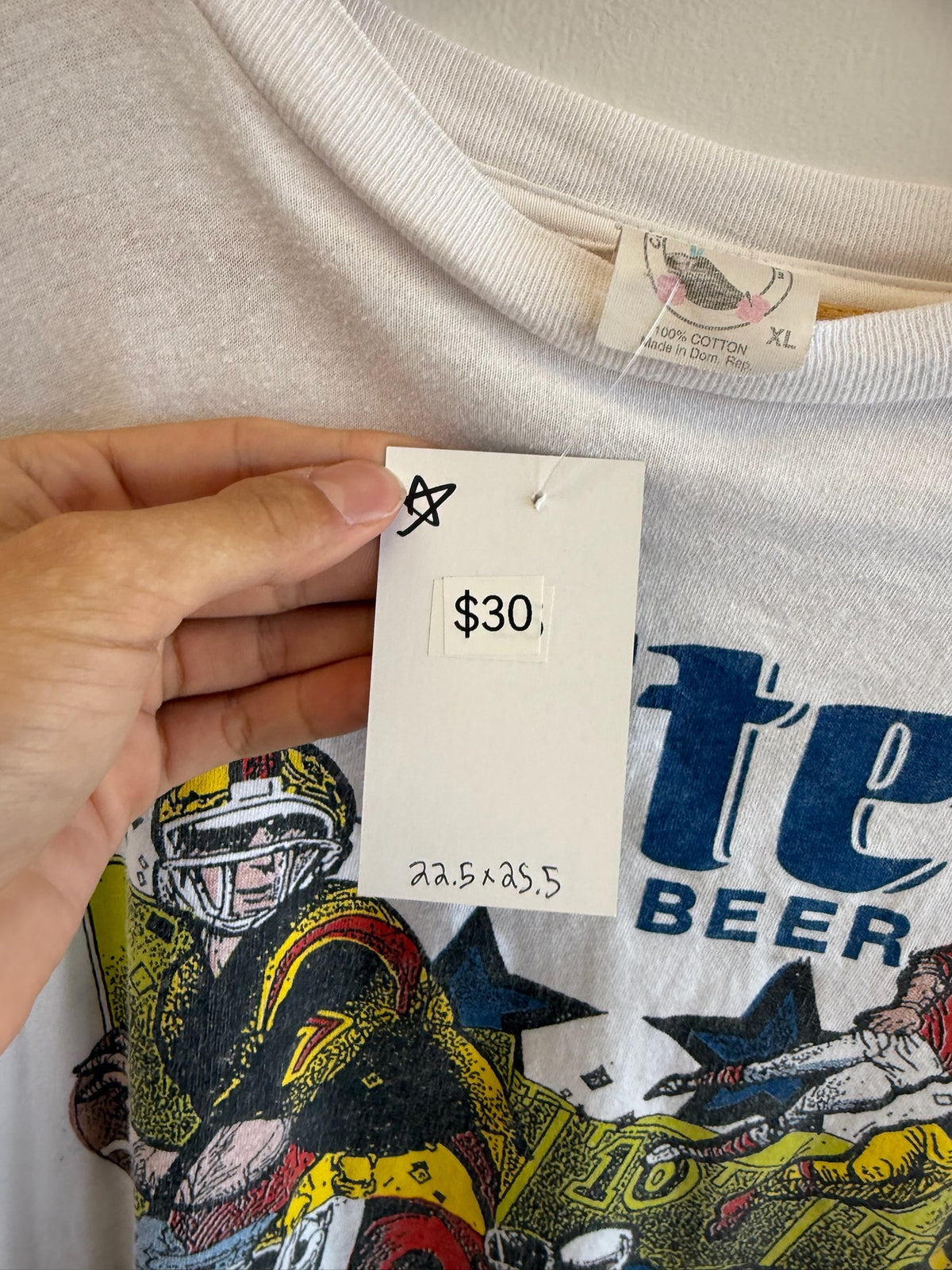 (XL) Lite Beer Football Tee