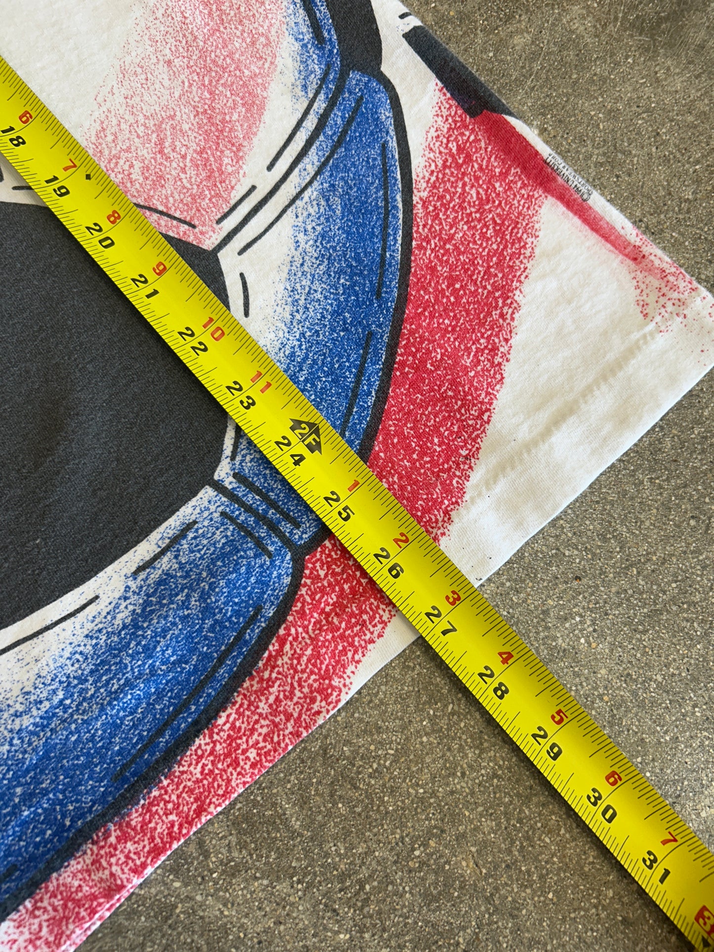 (M) Vintage USA Soccer ball & flag Aop tee