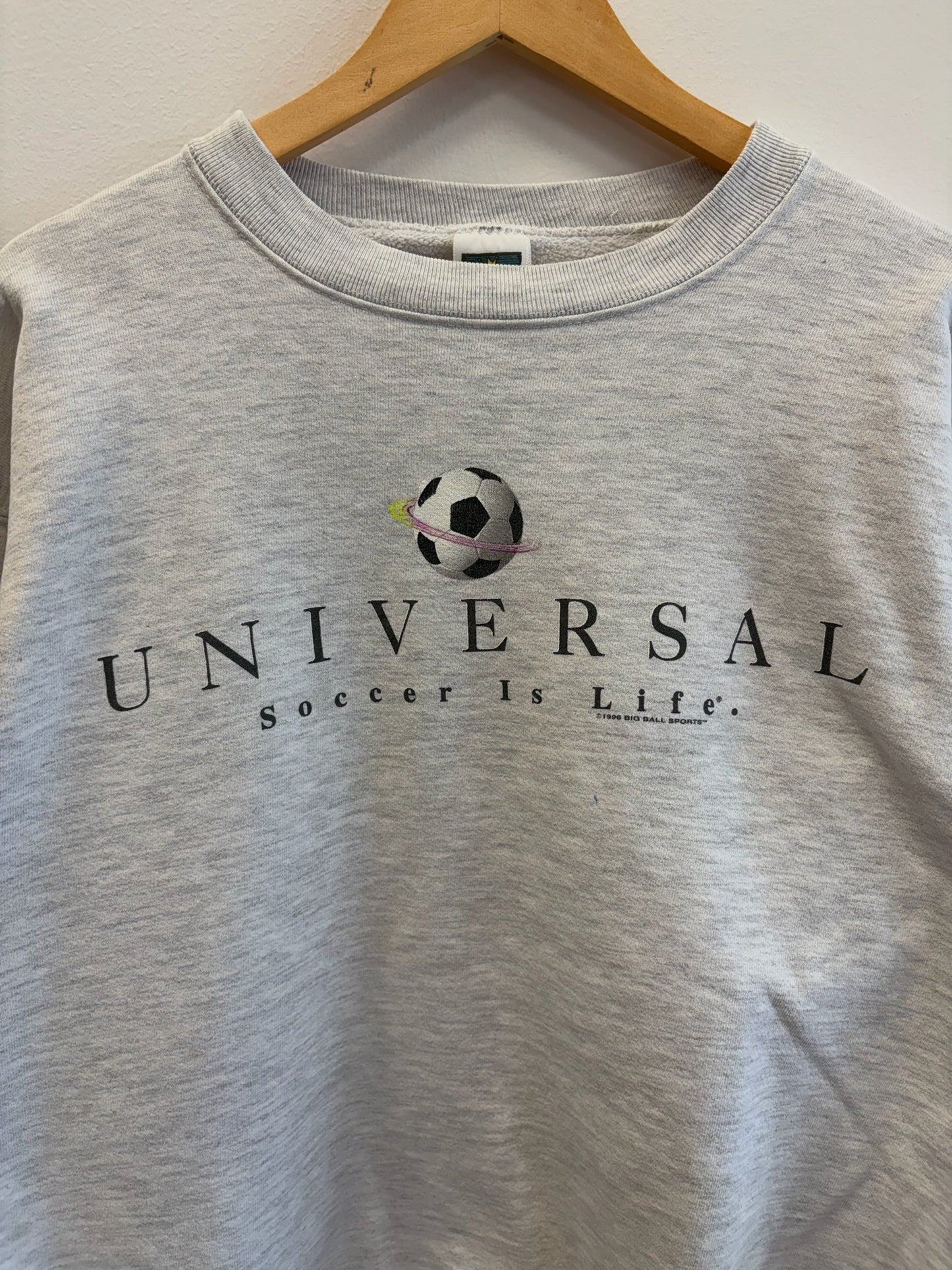 (XL) Vintage Cosmic Soccer is Life Universal Crewneck