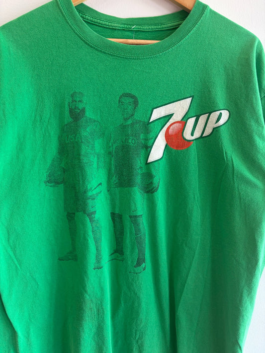 (M/L) Vintage USA vs. Mexico 7UP promo tee