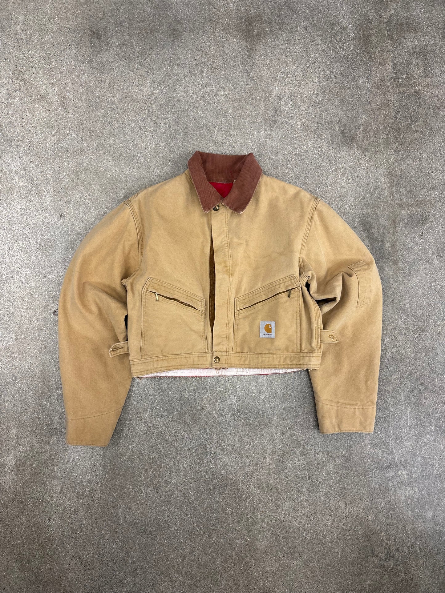 (S) Vintage 90s Tan Carhartt Cropped Jacket